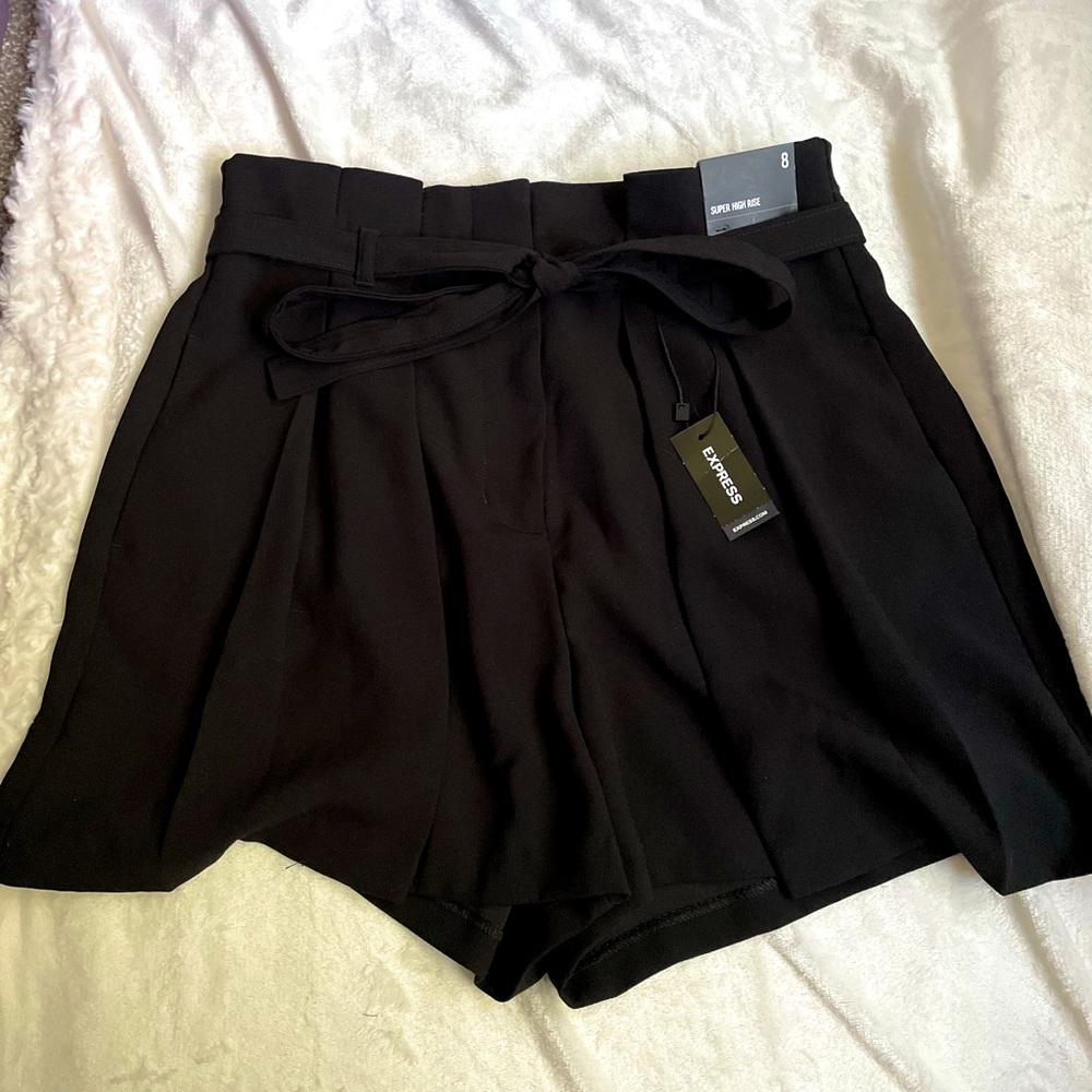 High Waisted Tie Shorts